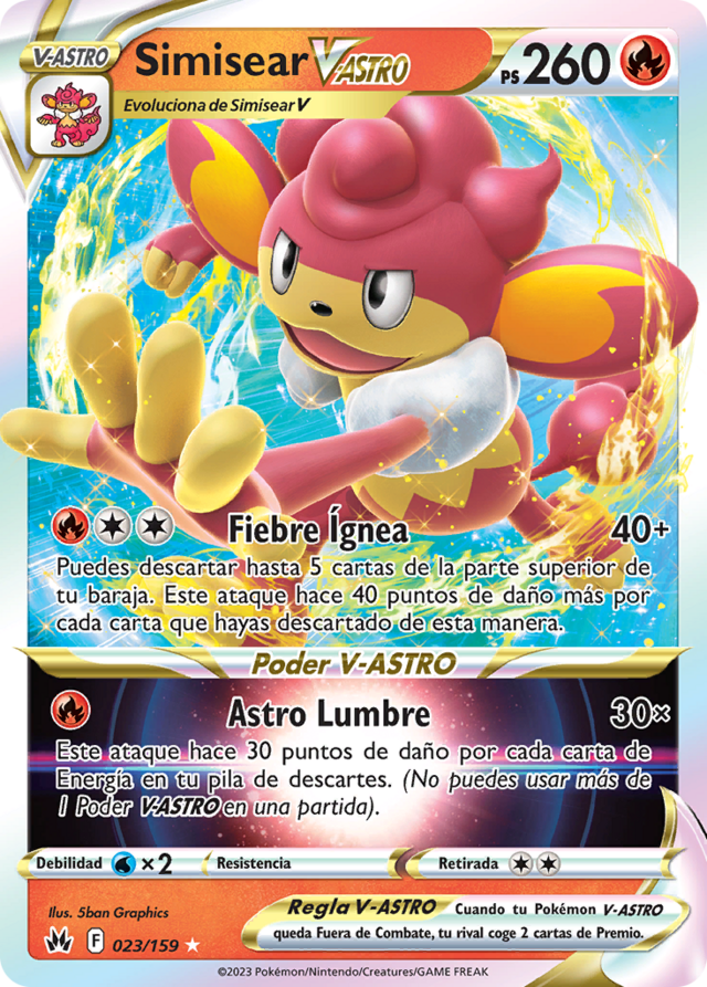 Simisear V-ASTRO (Cenit Supremo TCG) - WikiDex, la enciclopedia Pokémon