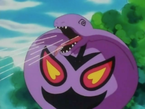 Arbok usando picotazo venenoso.