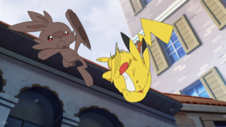 Scorbunny salvaje usando doble patada.