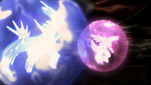 Dialga y Palkia usando Protección en la P10.