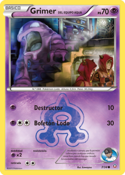 Carta de Grimer del Equipo Aqua