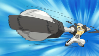 Melmetal de Ash usando Ferropuño Doble.