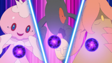 Pokémon del Equipo/Team Rocket usando bola sombra.