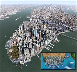 Bajo Manhattan comparado con Ciudad Porcelana.