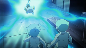 Shinx usando Chispa.