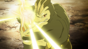 Machoke usando Onda Certera.