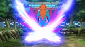 Hawlucha de Ash usando tijera X.