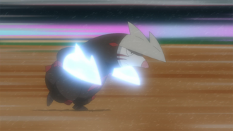 Excadrill de Iris usando garra metal.