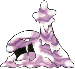 Muk en Pokémon Rojo y Verde.