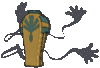 Imagen posterior de Cofagrigus en Pokémon X, Pokémon Y, Pokémon Rubí Omega, Pokémon Zafiro Alfa, Pokémon Sol, Pokémon Luna, Pokémon Ultrasol y Pokémon Ultraluna