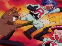 Farfetch’d usando ataque furia.