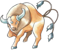 Tauros en Pokémon Rojo y Verde.