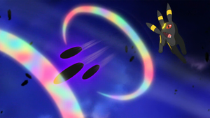 Umbreon de Gladion/Gladio usando pulso umbrío.