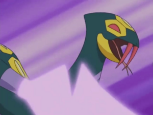 Seviper usando Cola Venenosa/Cola Veneno.