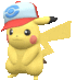 Imagen del Pikachu con gorra Teselia en Pokémon Escarlata y Púrpura