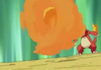 Zippo usando giro fuego.