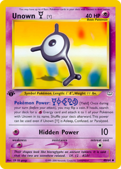 Unown Y (Neo Revelation TCG) - WikiDex, la enciclopedia Pokémon