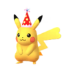 Pikachu con gorro de fiesta rojo
