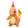 Charmander con gorro de fiesta rojo