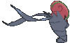 Imagen posterior de Accelgor en Pokémon X, Pokémon Y, Pokémon Rubí Omega, Pokémon Zafiro Alfa, Pokémon Sol, Pokémon Luna, Pokémon Ultrasol y Pokémon Ultraluna