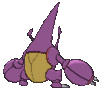 Imagen posterior de Mega-Heracross variocolor en Pokémon X, Pokémon Y, Pokémon Rubí Omega, Pokémon Zafiro Alfa, Pokémon Sol, Pokémon Luna, Pokémon Ultrasol y Pokémon Ultraluna
