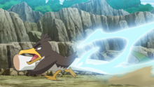 Farfetch’d de Ash usando tajo umbrío.