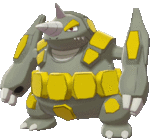 Imagen de Rhyperior variocolor hembra en Pokémon Espada y Pokémon Escudo