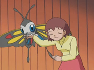 Beautifly y Janet haciendo reverencias.