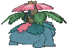 Imagen posterior de Mega-Venusaur en Pokémon X, Pokémon Y, Pokémon Rubí Omega, Pokémon Zafiro Alfa, Pokémon Sol, Pokémon Luna, Pokémon Ultrasol y Pokémon Ultraluna