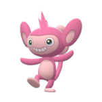 Imagen de Aipom variocolor hembra en Pokémon Diamante Brillante y Pokémon Perla Reluciente
