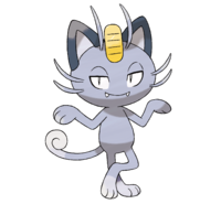 Ilustración de Meowth de Alola