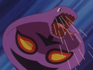 Arbok usando picotazo venenoso.