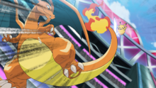 Pikachu de Ash usando cañón cola férrea.