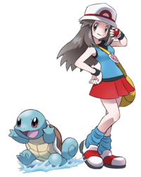 Ilustración de Hoja y Squirtle.