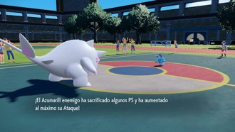 Azumarill aumenta su ataque con Tambor...