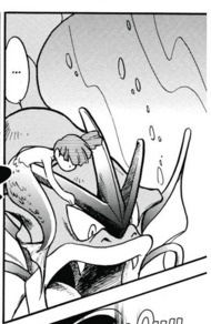 Misty disfrazada de sirena.