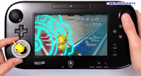 Al poner la figura de Pikachu en el mando, se puede observar que este Pokémon aparece en el juego.