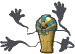 Imagen de Cofagrigus en Pokémon X, Pokémon Y, Pokémon Rubí Omega, Pokémon Zafiro Alfa, Pokémon Sol, Pokémon Luna, Pokémon Ultrasol y Pokémon Ultraluna
