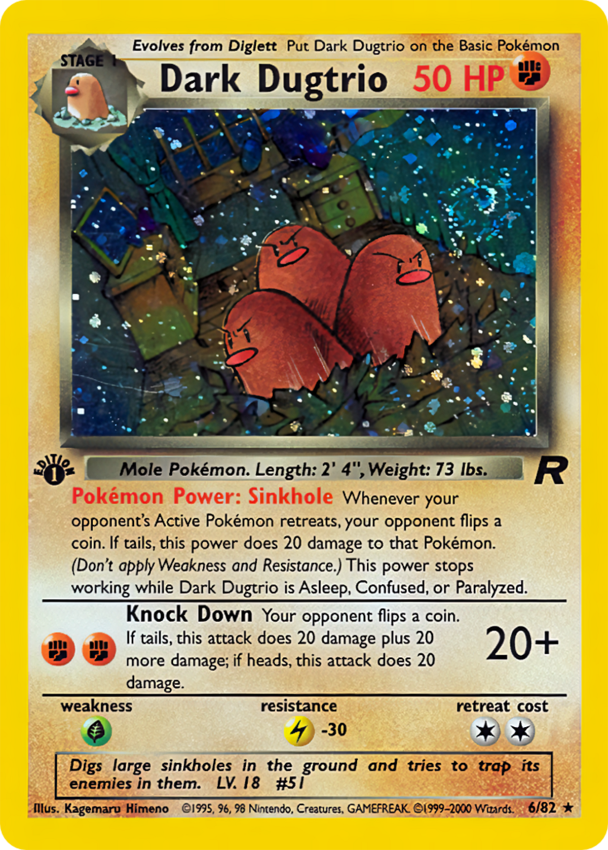 Dark Dugtrio (Team Rocket TCG) - WikiDex, la enciclopedia Pokémon