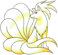 Ninetales en Pokémon Rojo y Verde.