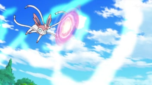 Sylveon usando fuerza lunar.