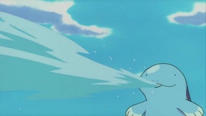Quagsire usando pistola de agua.