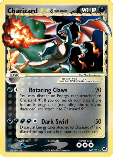 Archivo:Charizard ☆ δ (Dragon Frontiers TCG).png
