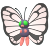 Imagen de Butterfree variocolor hembra en Pokémon Diamante Brillante y Pokémon Perla Reluciente