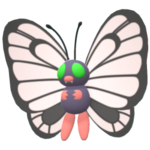 Imagen de Butterfree variocolor hembra en Pokémon Diamante Brillante y Pokémon Perla Reluciente