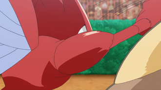 Scizor de Guzmán usando puño bala.