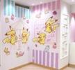 Pared con varios Pikachu