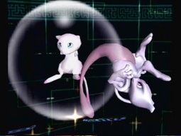 Mew junto a Mewtwo en SSBM