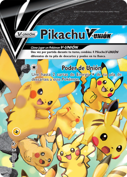 Archivo:Pikachu V-UNIÓN (SWSH Promo 139 TCG).png