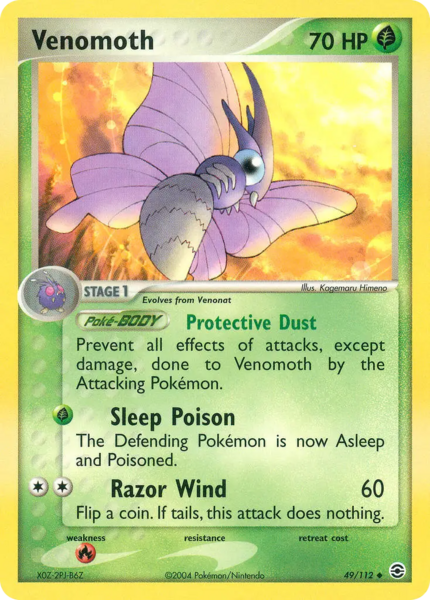 Archivo:Venomoth (FireRed & LeafGreen TCG).png